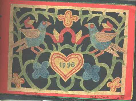 Paper cutting and Water Color fraktur art